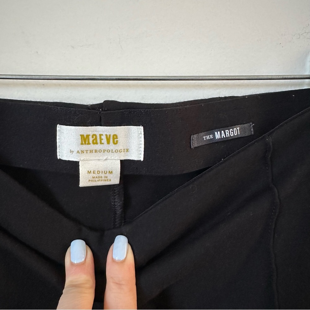 Maeve  Anthropologie The Margot Black Stretchy Pull On Pants Size M